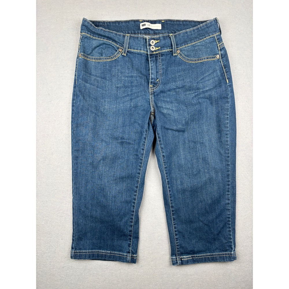 Levis Denim Capris Womens 14 Double Button Flap‎ Pocke